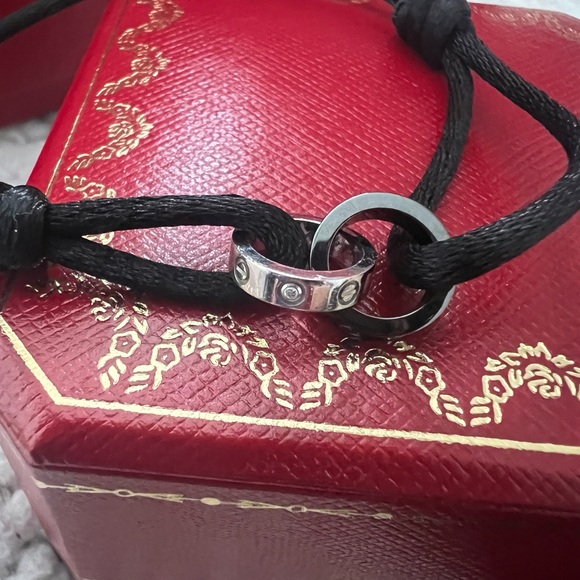 Cartier White Gold & Black Ceramic 4 Diamond
Love Cord Bracelet - Picture 15 of 15